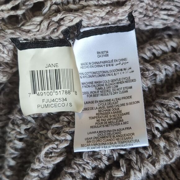 BCBGMAXAZRIA Jane Oversized Heavy Knit Sweater Cardigan Ruched Back Size S - Picture 16 of 16